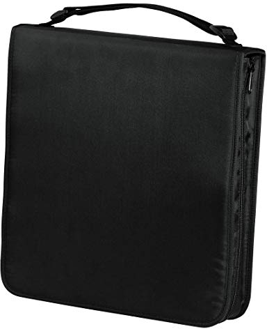 Hama CD Tasche für 160 Discs/CD/DVD/Blu-ray (Mappe zur Aufbewahrung, platzsparend für Büro, Wohnzimmer und Zuhause, Transport-Hüllen) Schwarz