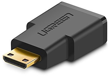 UGREEN Adaptateur Mini HDMI Mâle vers HDMI Femelle Connecteur Mini HDMI Supporte 4K 3D pour Raspberry Pi Zero Canon EOS 700D Nikon D5300 Plaqué Or
