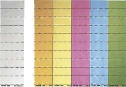 Leitz 19010035 Beschriftungssch Beschriftungsschilder VE100, 60 x 21 mm, blau