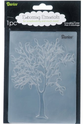 Darice 1215-50 Prägeschablone, Blätter, Plastik, transparent, 10,8 x 14,6 x 0,4 cm