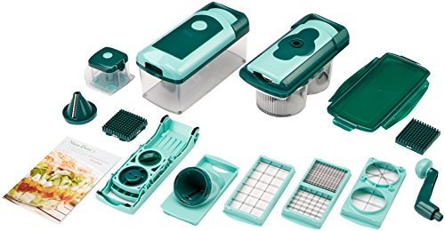 Genius Nicer Dicer Fusion Julietti | 23 Teile | Schneiden | Reiben | Julienne | Spiralen | Hobeln | Würfeln | Obst- und Gemüseschneider | Bekannt aus TV | NEU