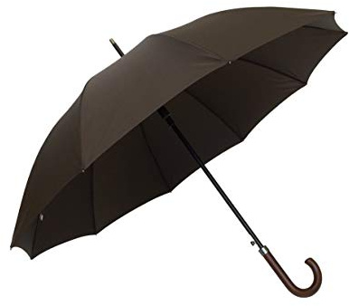 SMATI Automatik Stockschirm für Herren - Stabil Regenschirm - windproof (Braun)