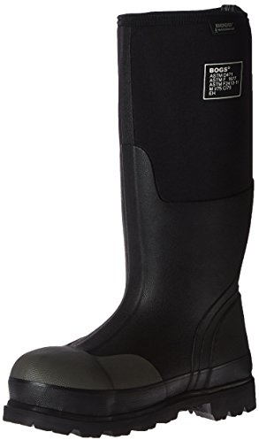 Bogs Men's Forge Tall Industrial Steel Toe Work Rain Boot, Black, 10 D(M) US