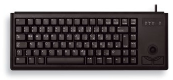 CHERRY G84-4400, Clavier Compact avec Trackball, Disposition US (QWERTY), Filaire (Connexion USB), 2 Touches Souris, Switchs Mécaniques CHERRY ML, Noir