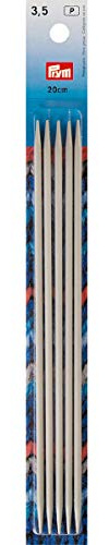 Stricknadeln für Socken, Kunststoff., Polyester, weiß, Ø 3,5 mm, 20 cm
