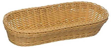 APS Baguette Korb, oval PROFI LINE - Körbchen, Flechtkorb aus Polypropylen - Abmessungen: 28 x 16 cm/Höhe: 8 cm/Farbe: Hellbraun