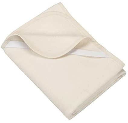 Vita Matratzenschoner 140 x 220 - atmungsaktive Baumwollauflage weiß natur ohne knistern, mit Bandeinfassung und praktischen Eckgummis, 400 g/m²