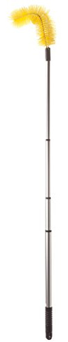 GRIXX Telescopic Gutter Brush, Extendable Gutter Cleaner Tool for Removing Leaves, Debris and Twigs, Extends from 36 in. to 74 in.