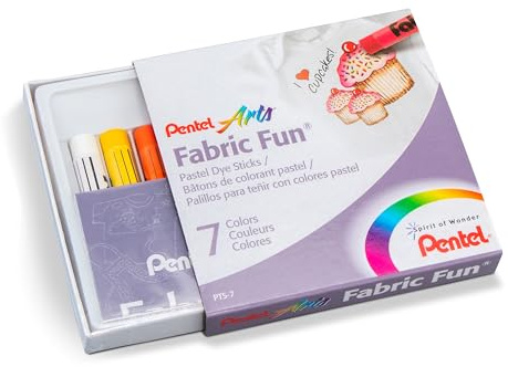 Pentel Fabric Fun Pastel Färbestifte (7 Stück)