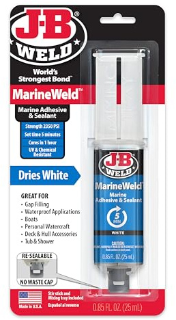J-B Weld 50172UK Marineweld Waterproof Adhesive, White, 25 ml