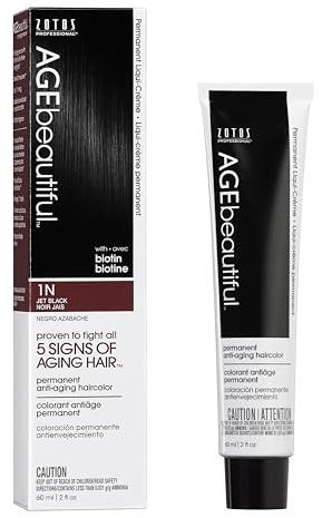 AGEbeautiful 1N Jet Black Permanent Liquid Cream Hair Colour 1N Jet Black