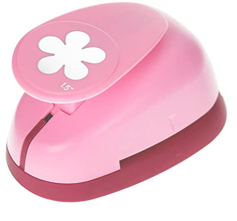 efco 1793286 Stanzer L, Retro Blume Motivstanzer, Metall, rosa, 9,5 x 6,5 x 6 cm