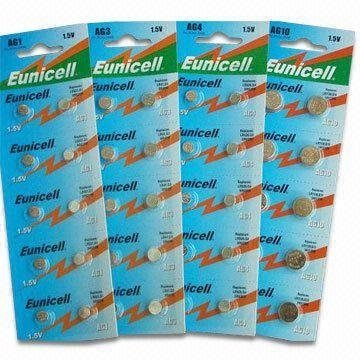 20 x Eunicell AG13 LR44 Button Cells Batteries - A76 L1154 SR44 G13 357 - 1.5V