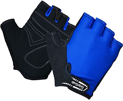 GripGrab X-Trainer Junior Kids Fingerless Padded Cycling Gloves for Children Cushioned Short Finger Summer Bike Glove