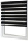 Casa pura® – Estor doble (con función de día y noche, disponible en 8 tamaños), color negro, poliéster, negro, 45 x 150 cm