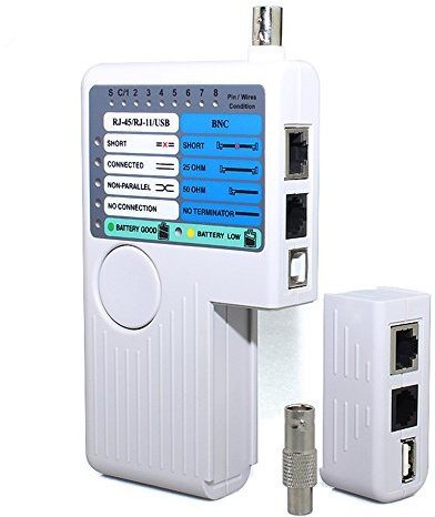 DAXGD Testeur de câbles réseau RJ11 RJ45 USB BNC pour câble suivi UTP STP LAN
