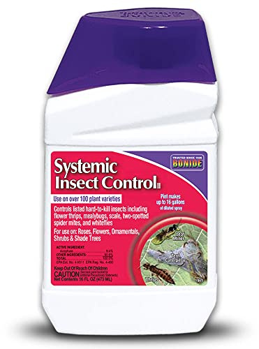 Bonide Systemic Insect Control, 16 oz Concentrate Long Lasting Insecticide for Outdoor Gardening, Makes 16 Gallons