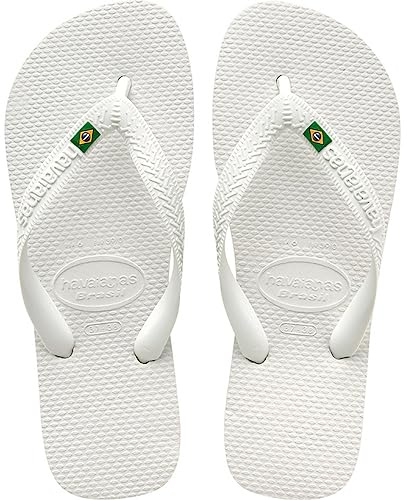 Havaianas Unisex Brasil 4000032 Flip Flops, White White, 5 UK