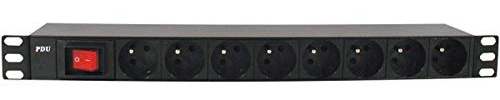 CONECTICPLUS Multiprise électrique 6 Prises France rackable 19 Pouces avec Interrupteur et parafoudre