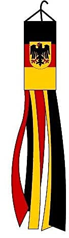 AZ FLAG Windsack Deutschland mit Adler 150 cm Deutsche Nylon | Für außen Windsack verstärkte Nähte für außen