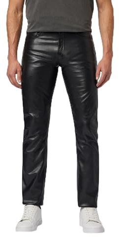 JEANS COW WAXY von RICANO Herren Lederhose, Rind Nappa Echtleder (34, schwarz)