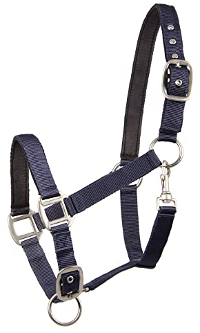 Waldhausen Perlonhalfter Satin, blau, WB