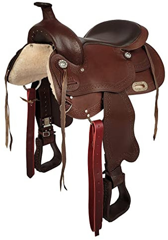A&M Reitsport Westernsattel Omaha aus geöltem Büffelleder Neu, Größe:16 Zoll