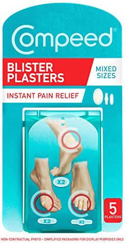 Compeed Blister Plasters Mixed Size 5 Pack - Hydrocolloid Foot Treatment - Heal Fast