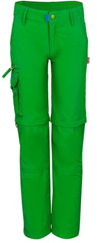Trollkids Quick-Dry zip-off byxor Oppland smal passform, Indisk grön, 128 cm