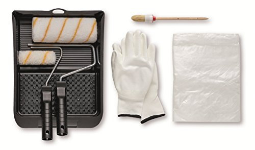 Color Expert 86955850 8-teilig Malerset Renovierungsset Farbroller-Set, Schwarz Weiß
