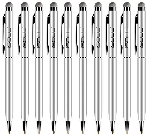 iSoul Eingabestift für Touchscreens, für Apple iPads, iPad Mini, iPhone 6 / 7 / Plus, Samsung Galaxy, Mobiltelefone und Tablets, Metall, Schwarz