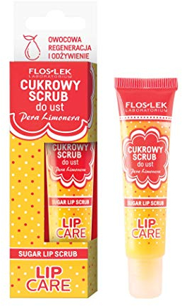 Floslek, scrub labbra Sugar Lip Scrub da 14 g, rigenerazione e nutrizione, effetto vellutato liscio e lussuoso