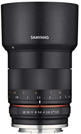Samyang MF 85mm F1.8 ED UMC CS Sony E – manuelles Objektiv mit 85 mm Festbrennweite für spiegellose APS-C Kameras mit Sony E-Mount Anschluss, 62mm Filtergewinde, Sony Alpha Serie, ideal für Portrait