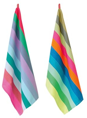 REMEMBER Geschirrtücher-Set Nr. 19 - 50 x 70 cm - 100% Baumwolle - Farbenfrohes Geschirrtücher-Set