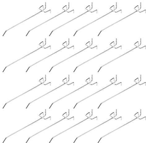 DOITOOL Ganci Per Pannelli Forati Doitool - 50 Pezzi Di Ganci in Metallo Per Organizer Supporto Versatile Per Utensili E Decorazioni (15 X 2.5 X 2.5 Cm)