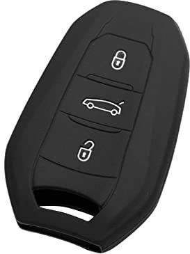 Ruiya kompatibel mit 2017-2023 Peugeot 3008 5008 Autoschlüssel Hülle, 3008 Schlüssel Hülle Auto Schlüsselgehäuse Schlüsselbox TPU Schlüsselhülle Cover Autofernbedienungen Schutzhülle 5008 Zubehör