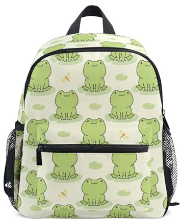 ALAZA Boys Girls Children's Backpack with Chest Strap, Kids Little Backpacks Toddler Rucksack Cute Frog Small Schoolbag Bookbag
