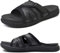 COFACE Mens Sport Recovery Sandals Plantar Fasciitis Soft Cushion Lightweight Arch Support Orthotic Slides for Men AllBlack Size 10