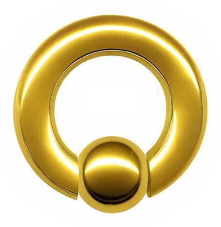 Generisch XL XXL 3-8mm Klemmkugel-Ring Chirurgen-Stahl 316L Edelstahl für Nase, Ohr, Intim, Brust - BCR Piercing Segment-Ring Ball-Closure