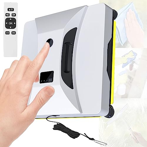 DOZPAL Kit Automatico per la Pulizia dei vetri - Robot lavavetri con 3 modalità di Pulizia e Forte aspirazione 2200pa - Robot lavavetri per finestre Alte, Vetro, Specchio