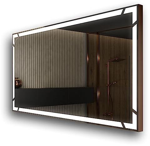 FORAM Badspiegel mit Beleuchtung - Led Spiegel Bad - 170x50 - Badezimmerspiegel Nach Maß - auf Individuelle Bestellung Gefertigt - Modernes Design - Ohne Rahmen