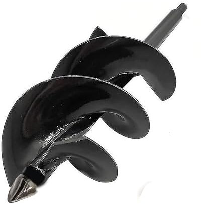 18 x 8cm Garden Planting Earth Auger Metal Spiral Drill Bit Bulb Planter Seedlings Post Hole Digger