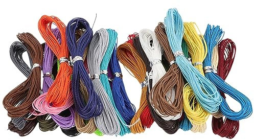 Amosfun Gewachste Baumwollschnur Armband Selbstgemacht Schnur 30 Farben Verschleißfest Für Schmuckherstellung Halskette Filigrane Dekoration