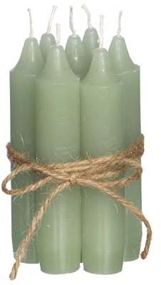 Comforder Kerzen Set (7 Stück), 11cm Stabkerzen Grün, Tafelkerzen einfarbig, 4+ Stunden Brenndauer
