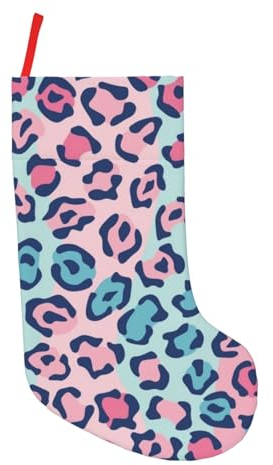 ROOZEE Weihnachtsstrümpfe, Motiv Lepard, 45,7 cm, Rosa