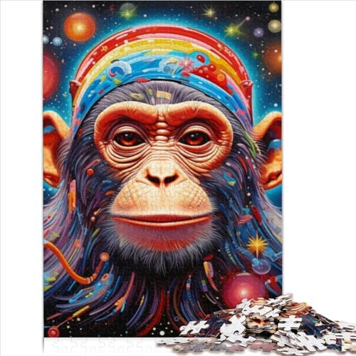 Jigsaw Puzzles Jigsaw Puzzles for Adults 1000 Piece Colourful Art Monkey for Adults & Kids Age 14 Years Up Multi-Colour 1000pcs（26x38cm）