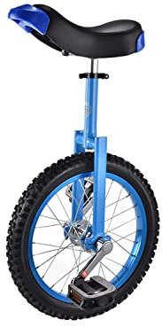 Einrad Balance Mountain Heimtrainer Einrad Leicht Verstellbarer Sitz Trainingsstil Radfahren Outdoor-Sport Fitness Übung Gesundheit Balance Bike 16 Zoll Himmelblau