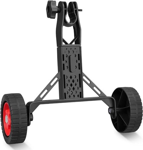 Adjustable String Trimmer Support Wheel Attachment,Upgrade Design Lawn Mower Auxiliary Wheels Suitable for Most mowers Shaft Tubes of 25mm/26mm and 28mm (Black)1