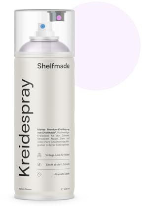 shelfmade Spray a gesso di alta qualità in lilla - Colori spray opaco Chalk - Chalk Spray coprente (Lilla - Lillà) - 400 g (Confezione da 1)