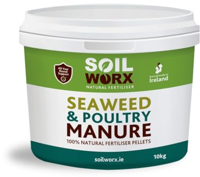 Poultry Manure with Seaweed Pellets Bucket 10kg Organic Natural